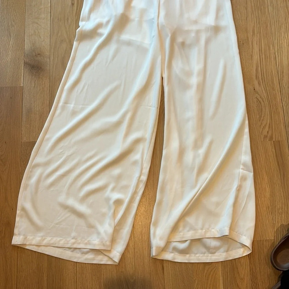 Naked Zebra Jumpsuit Wide Leg White Lace Large - Picture 2 of 9